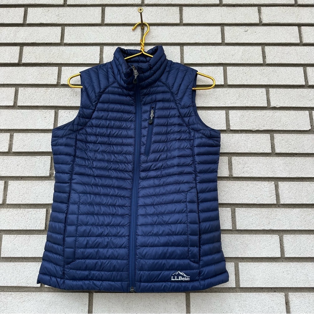L.L.Bean DownTek Pertex Quantum Goose Down Ultralight Packable Puffer Vest Navy